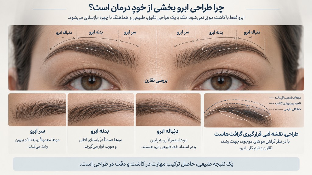 چرا طراحی ابرو بخشی از خود درمان است؟