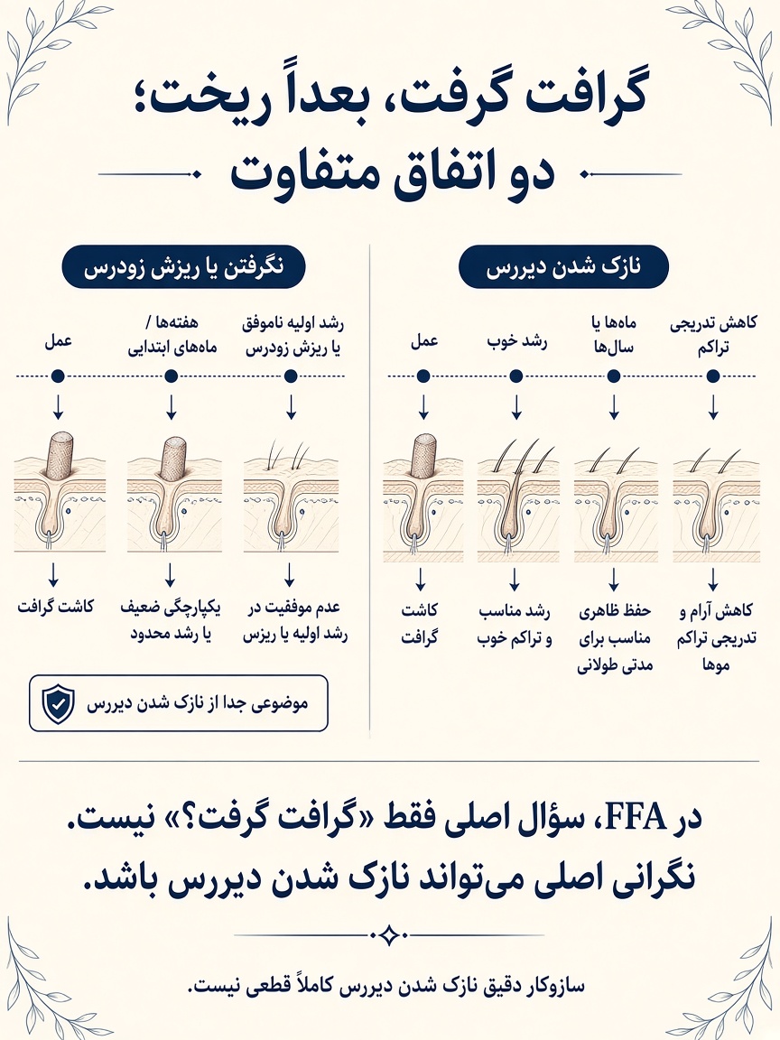 نگرفتن زودرس گرافت در برابر نازک شدن دیررس در FFA