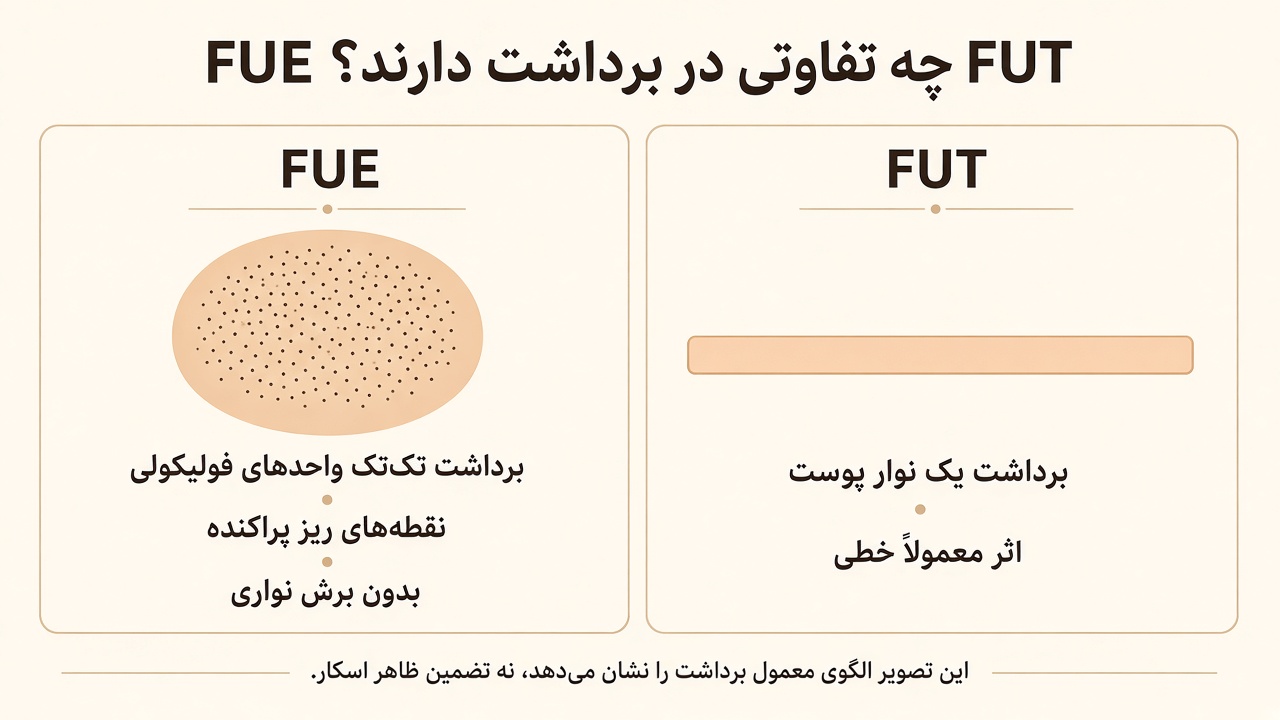 FUE و FUT چه تفاوتی در برداشت دارند؟