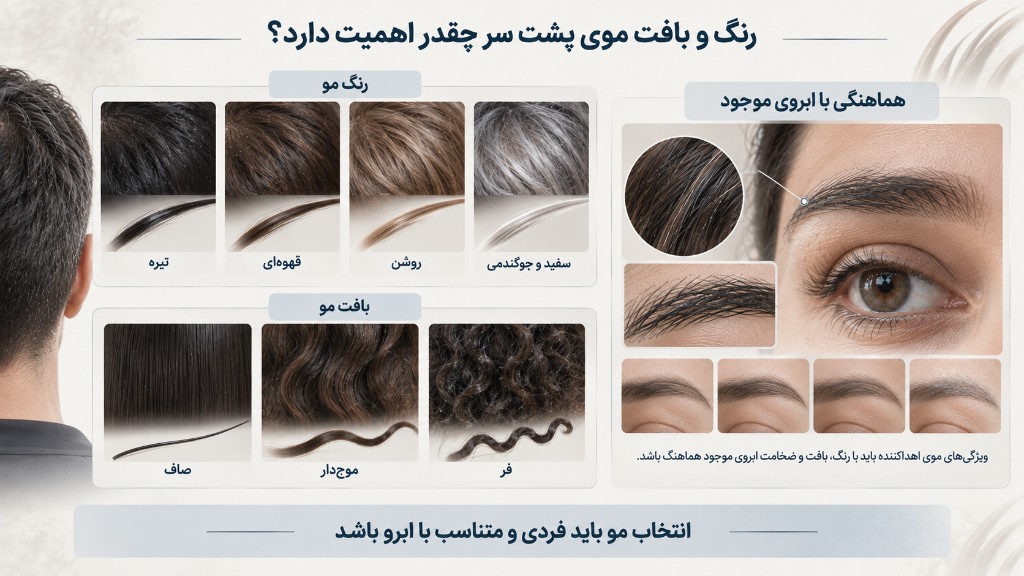 رنگ و بافت موی پشت سر چقدر اهمیت دارد؟